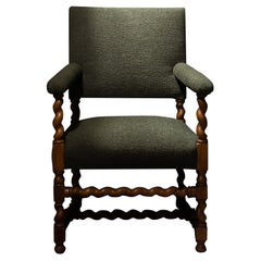 Antique Carved Wooden Armchair