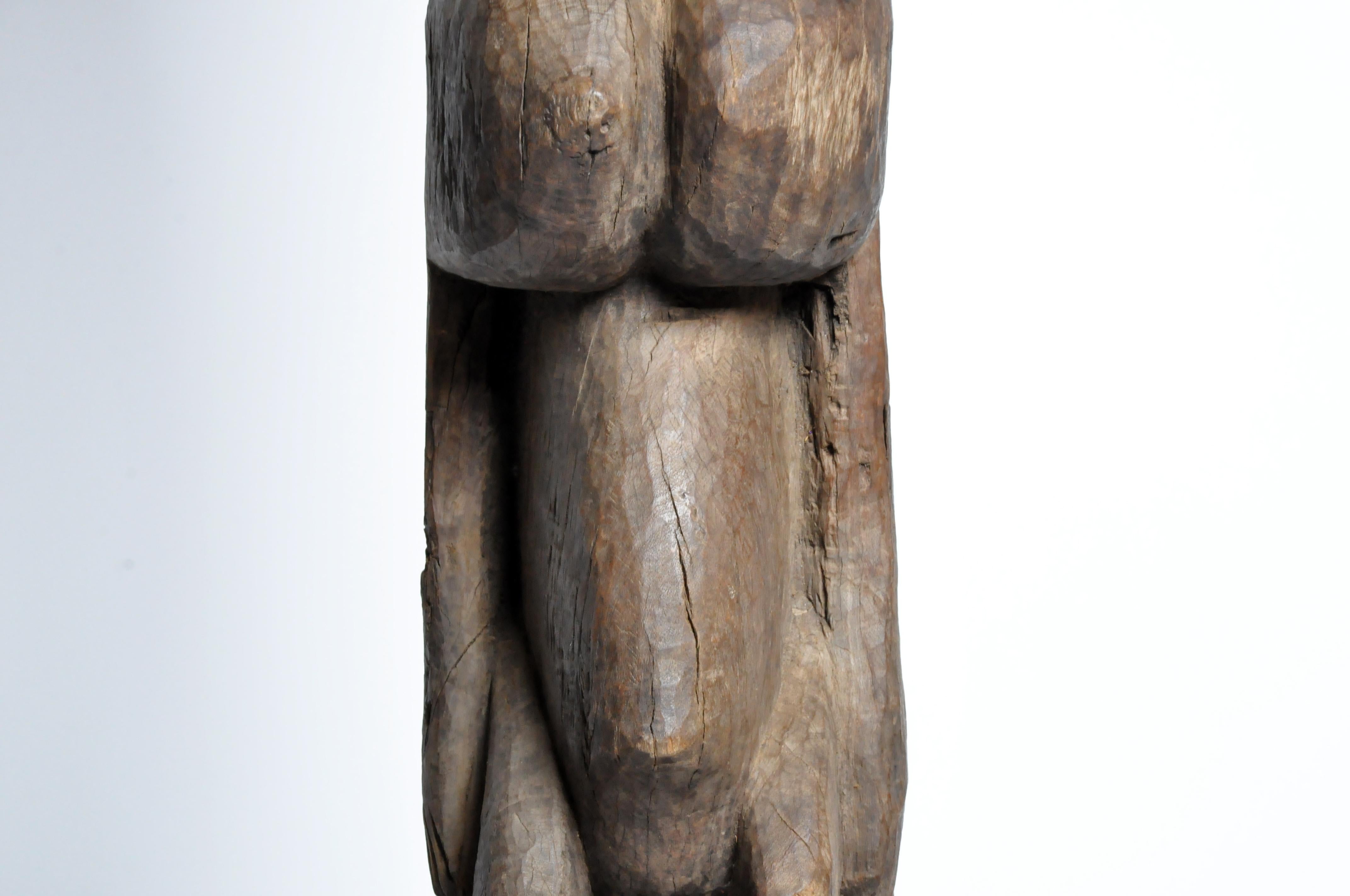 Poteau en bois sculpté de style tribe Bamana en vente 3