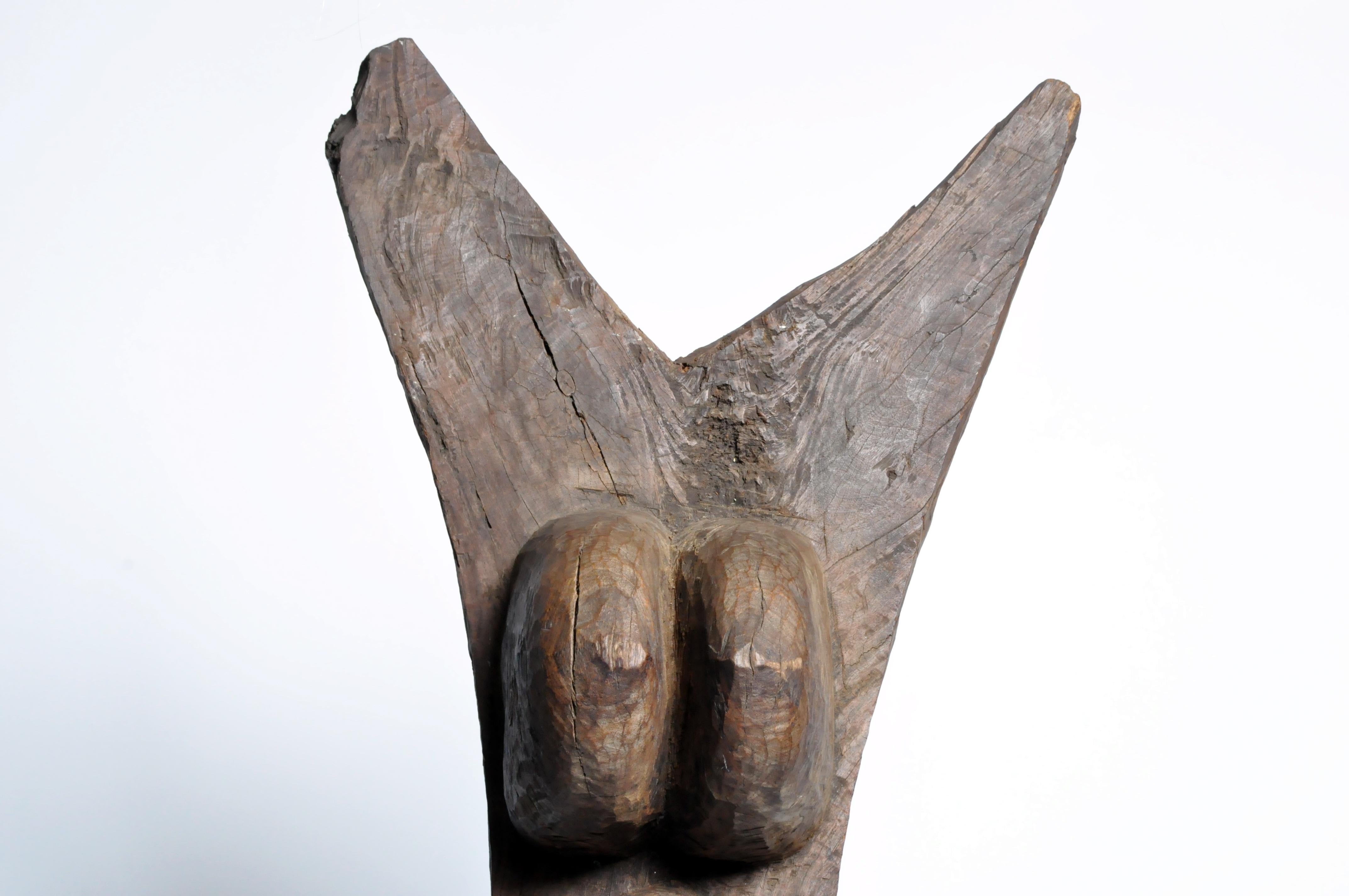 Poteau en bois sculpté de style tribe Bamana Bon état - En vente à Chicago, IL