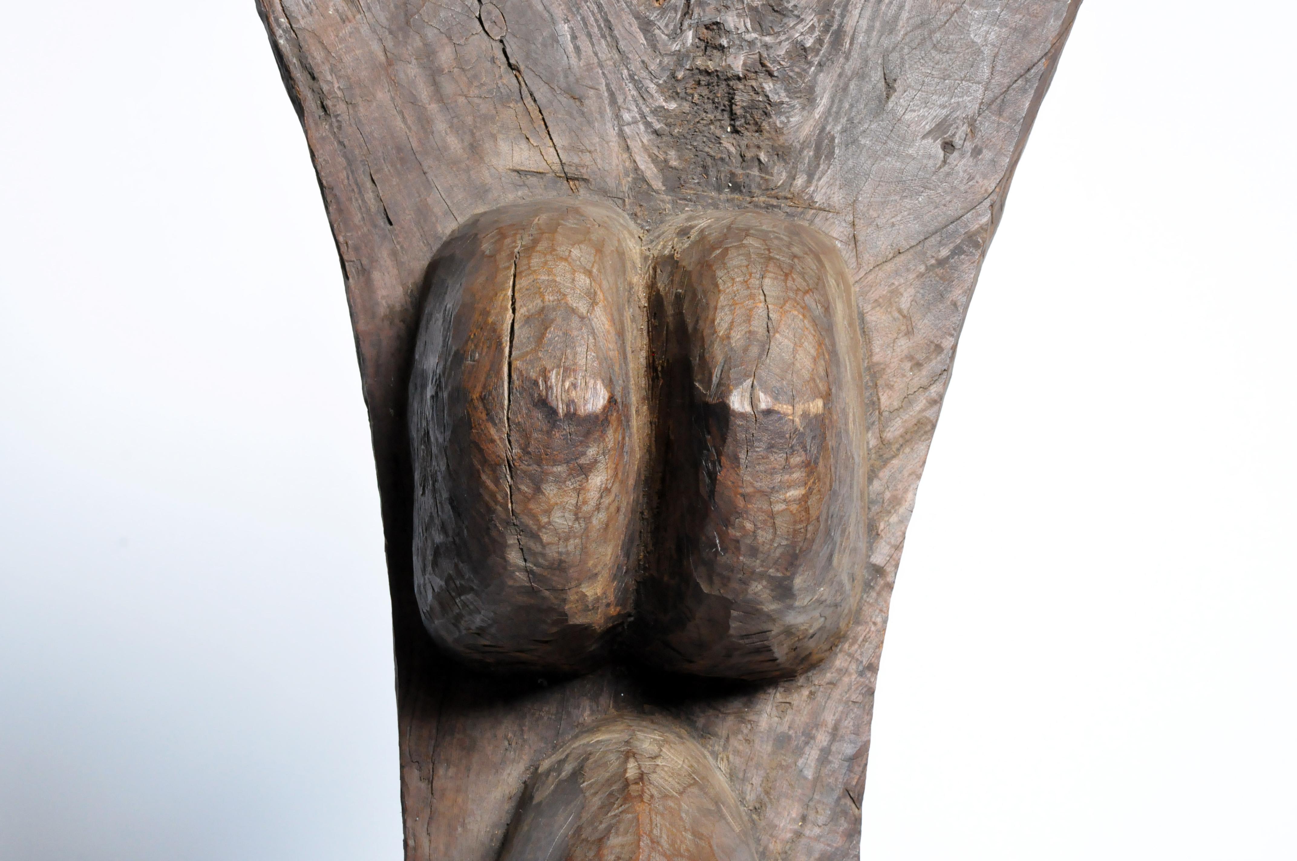 20ième siècle Poteau en bois sculpté de style tribe Bamana en vente