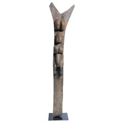 Carved Wooden Bamana Tribe Style Post