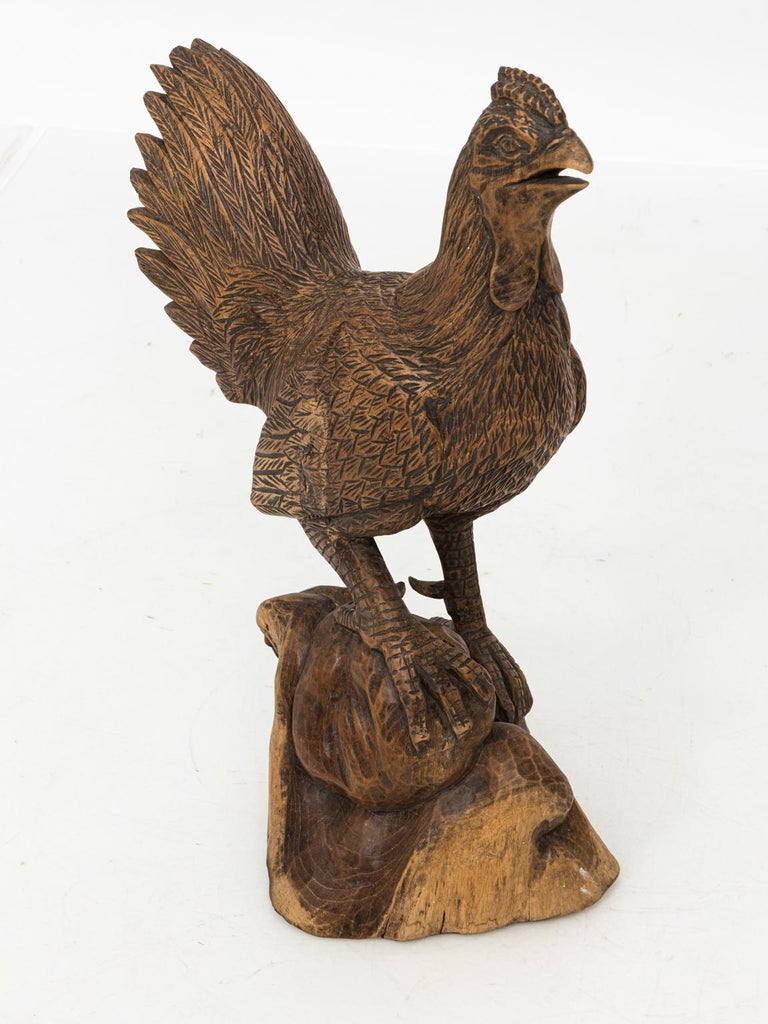 Carved Wooden Chicken For Sale at 1stDibs