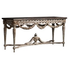 Table console en bois sculpté, France, vers 1860