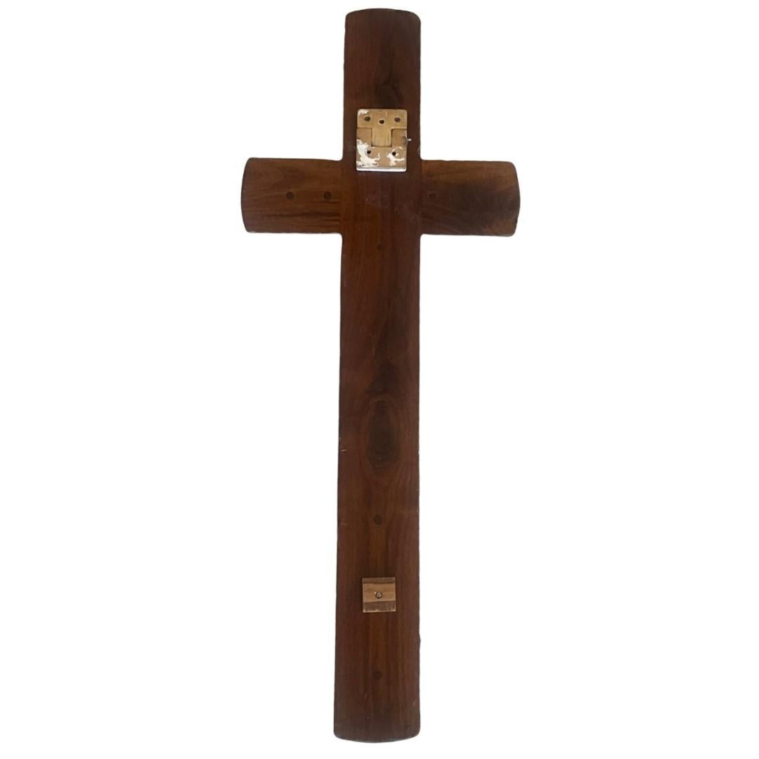 Spanish Carved Wooden Cross For Sale