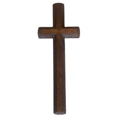Antique Carved Wooden Cross