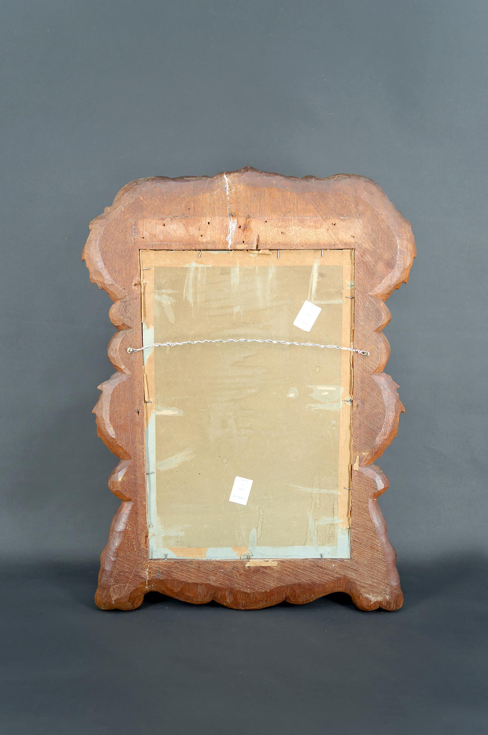 Miroir dragon en bois sculpté, Indochine, Circa 1900 en vente 2