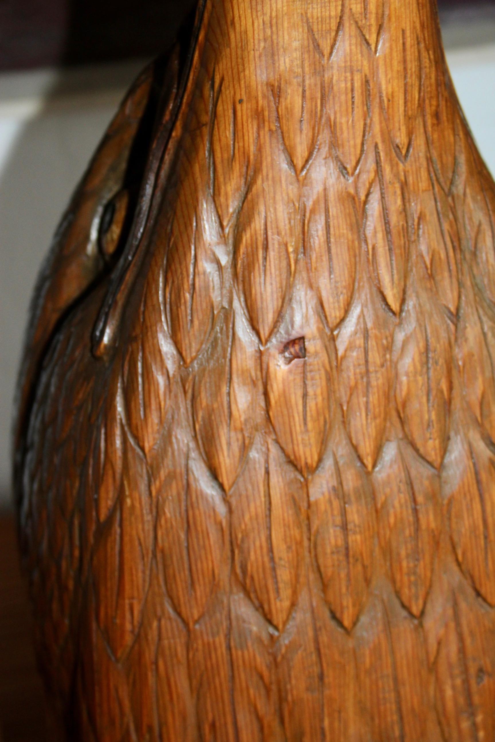 carved wooden eagle head 7