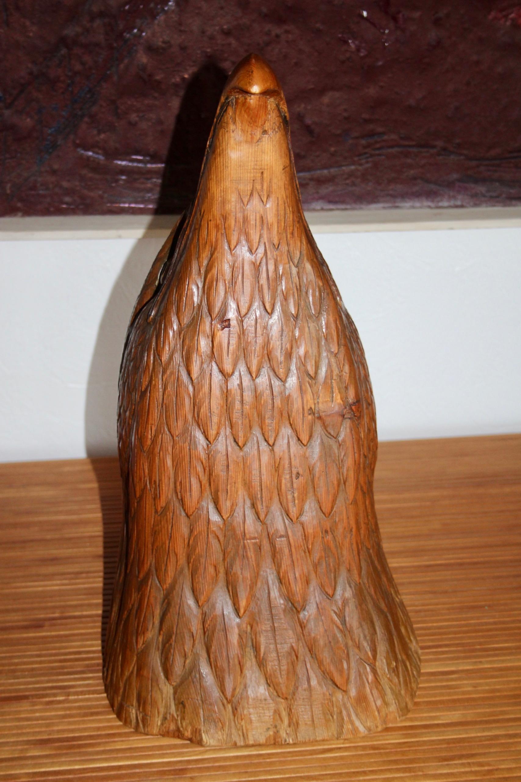 carved wooden eagle head 4