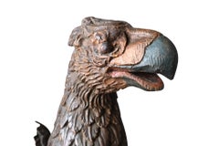 Carved Wooden Eagle With Iron Talons – 19th Century