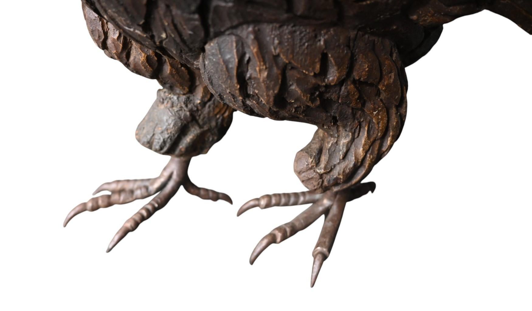 Aquila in legno intagliato con artigli in ferro - XIX secolo In condizioni buone in vendita a Bilzen, BE