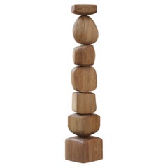 Carved Wooden Elegance Still Stand No72: Abstract Totem by Joel Escalona
