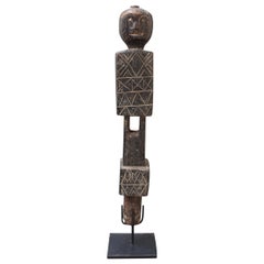 Vintage Carved Wooden Figure from Nias, Indonesia, circa 1960s-1970s