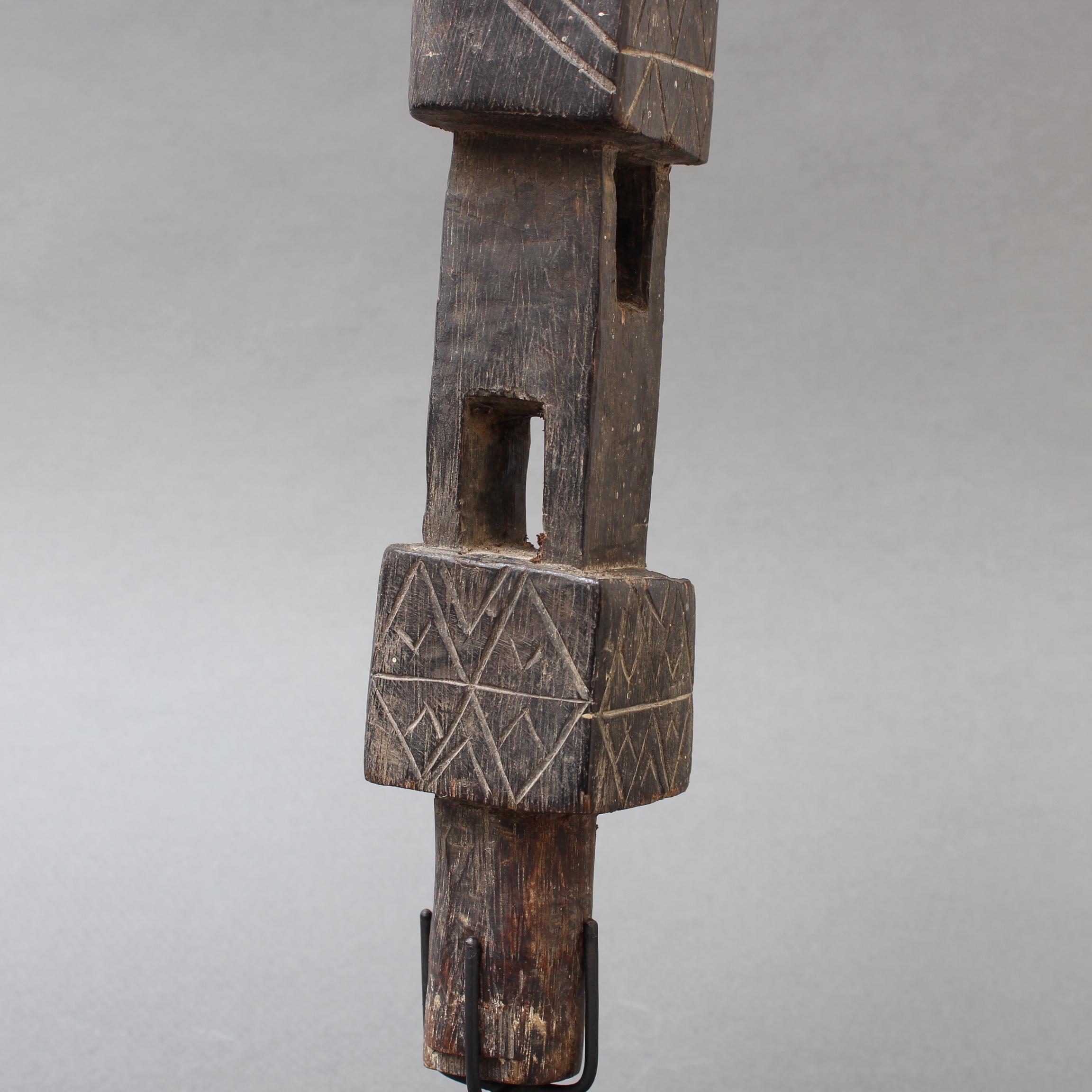 Carved Wooden Figure from Nias, Indonesia, circa 1960s-1970s For Sale 6