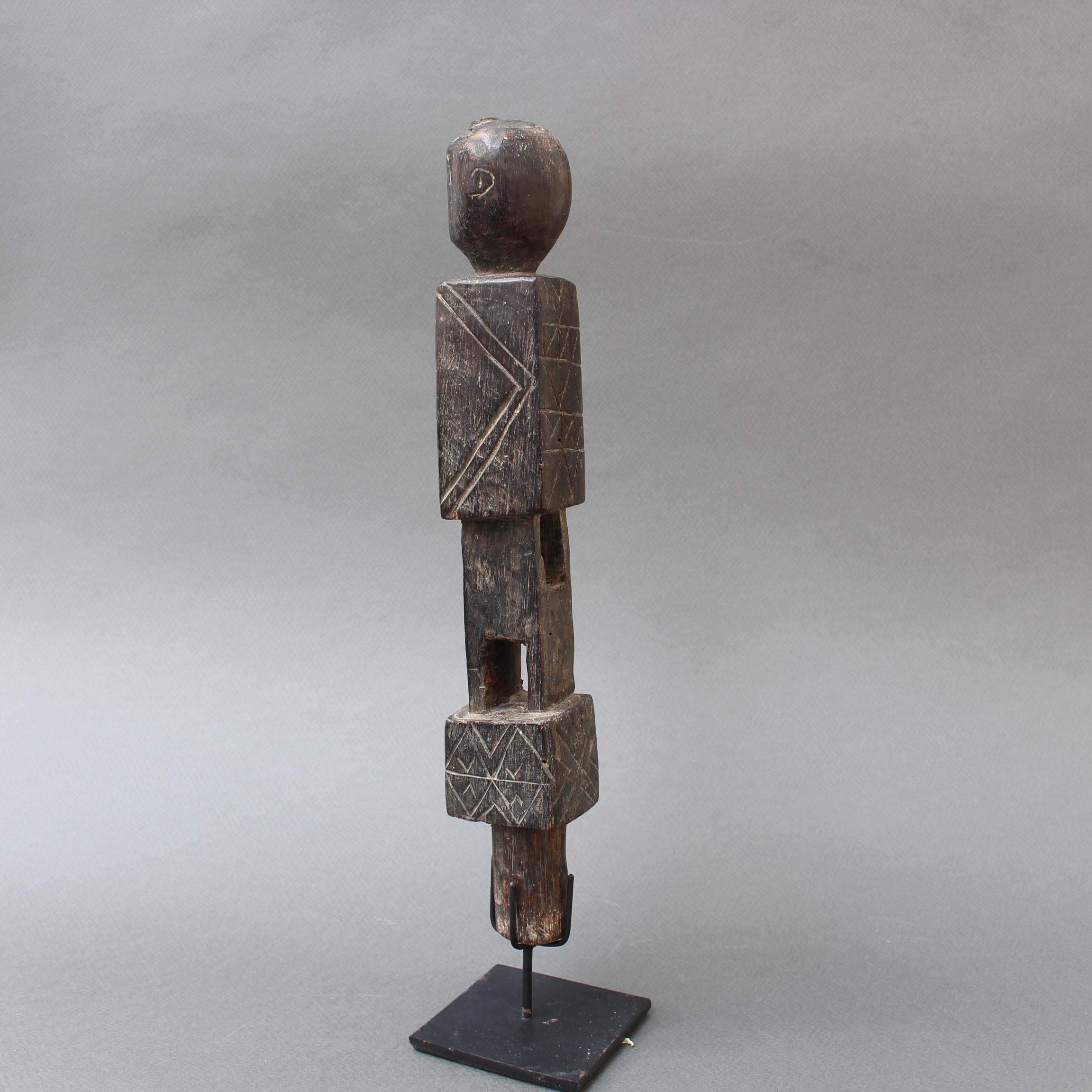 Indonesian Carved Wooden Figure from Nias, Indonesia, circa 1960s-1970s For Sale