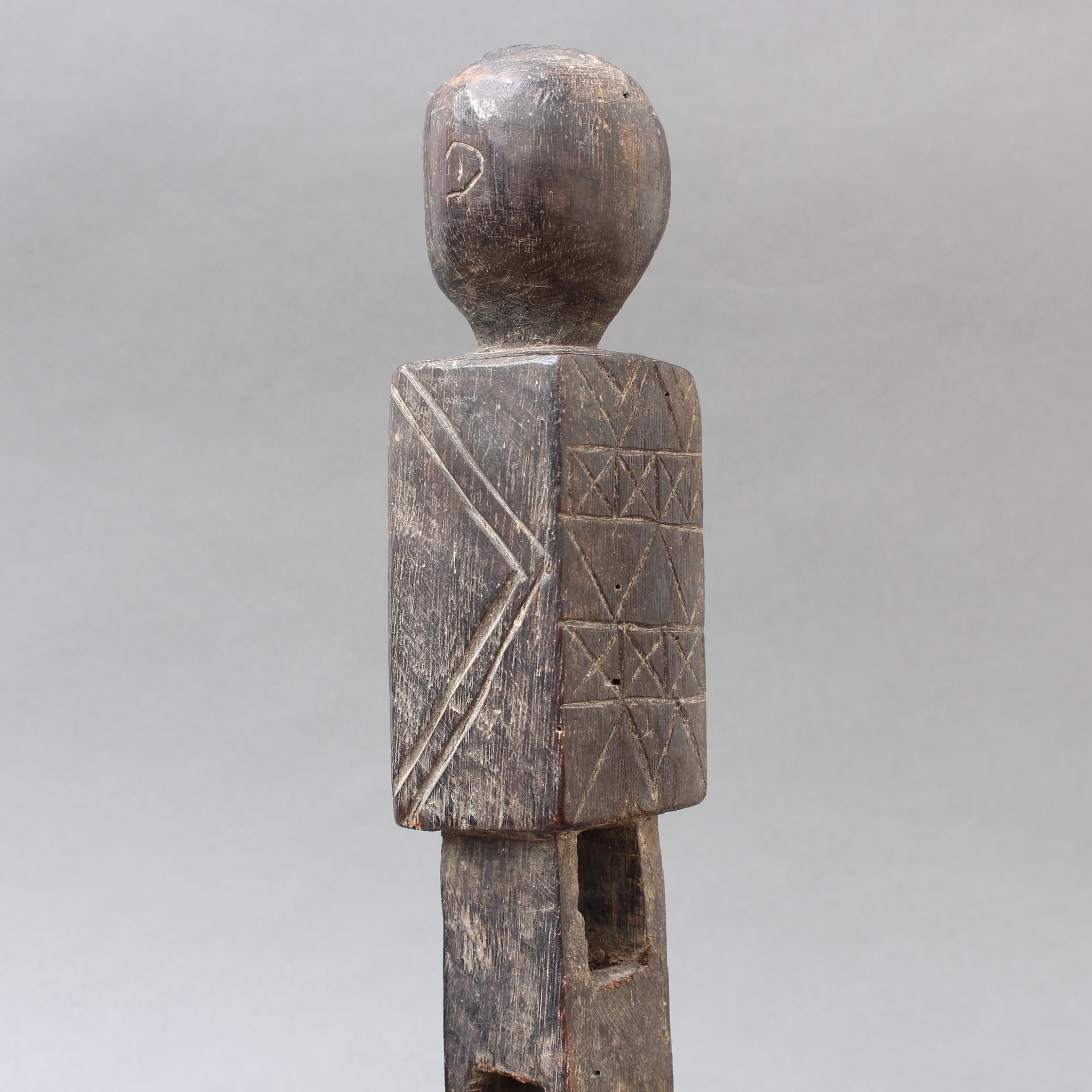 Carved Wooden Figure from Nias, Indonesia, circa 1960s-1970s For Sale 2
