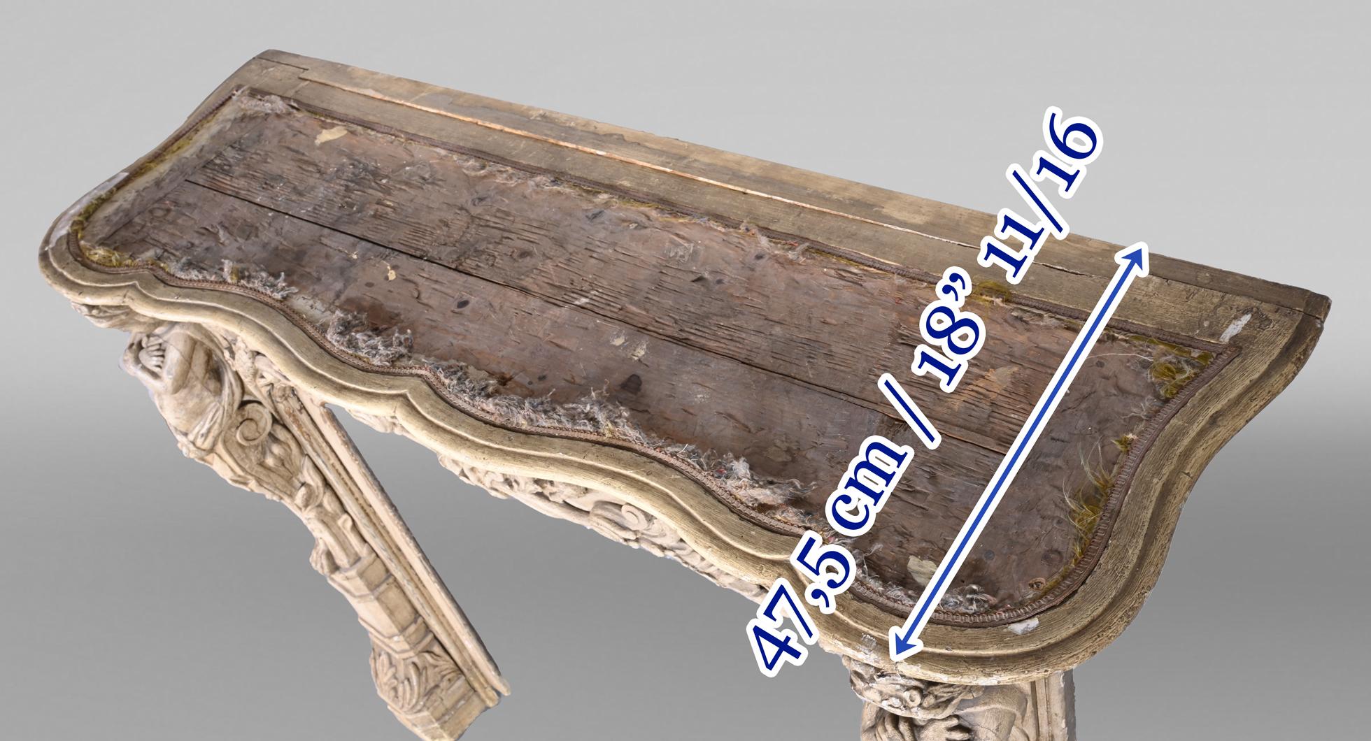 Chimenea de madera tallada con decoración de putti - Finales del siglo XVIII en venta 6