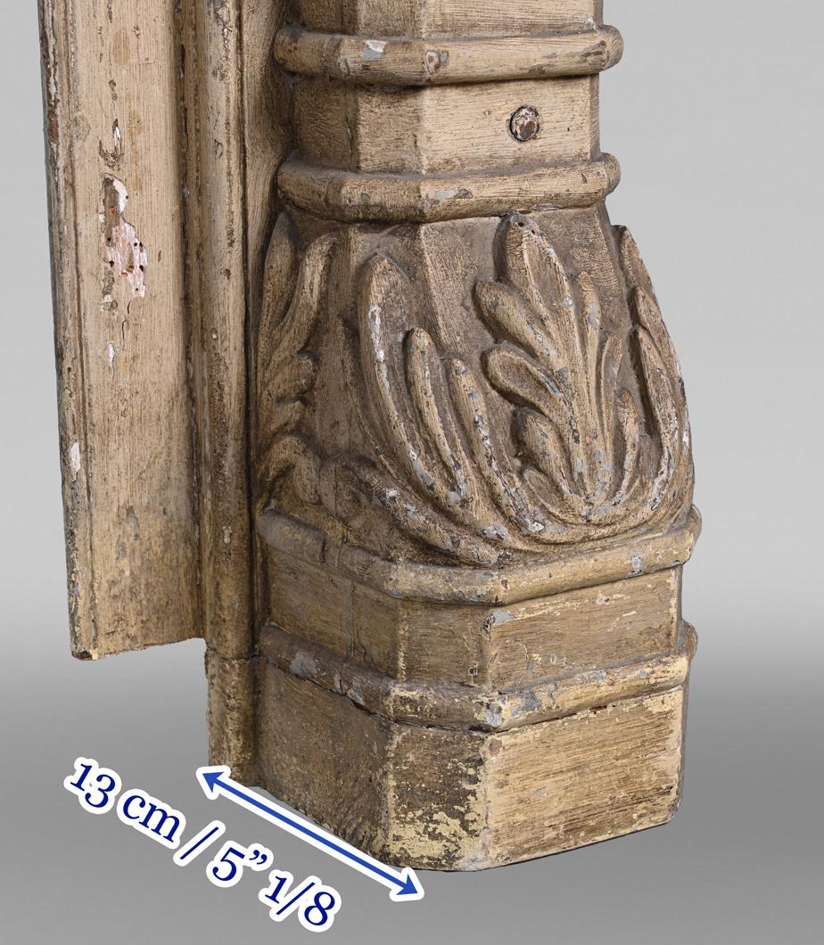 Chimenea de madera tallada con decoración de putti - Finales del siglo XVIII en venta 7