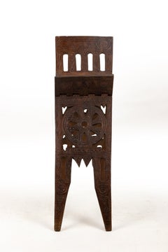 Carved Wooden Folding Easel, Early 20th Century