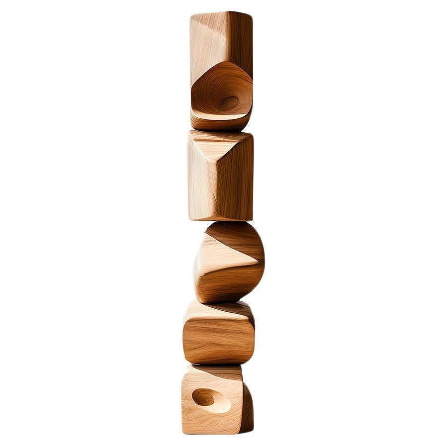 Tableau Still Stand n°63 : Totem abstrait en bois sculpté de Joel Escalona