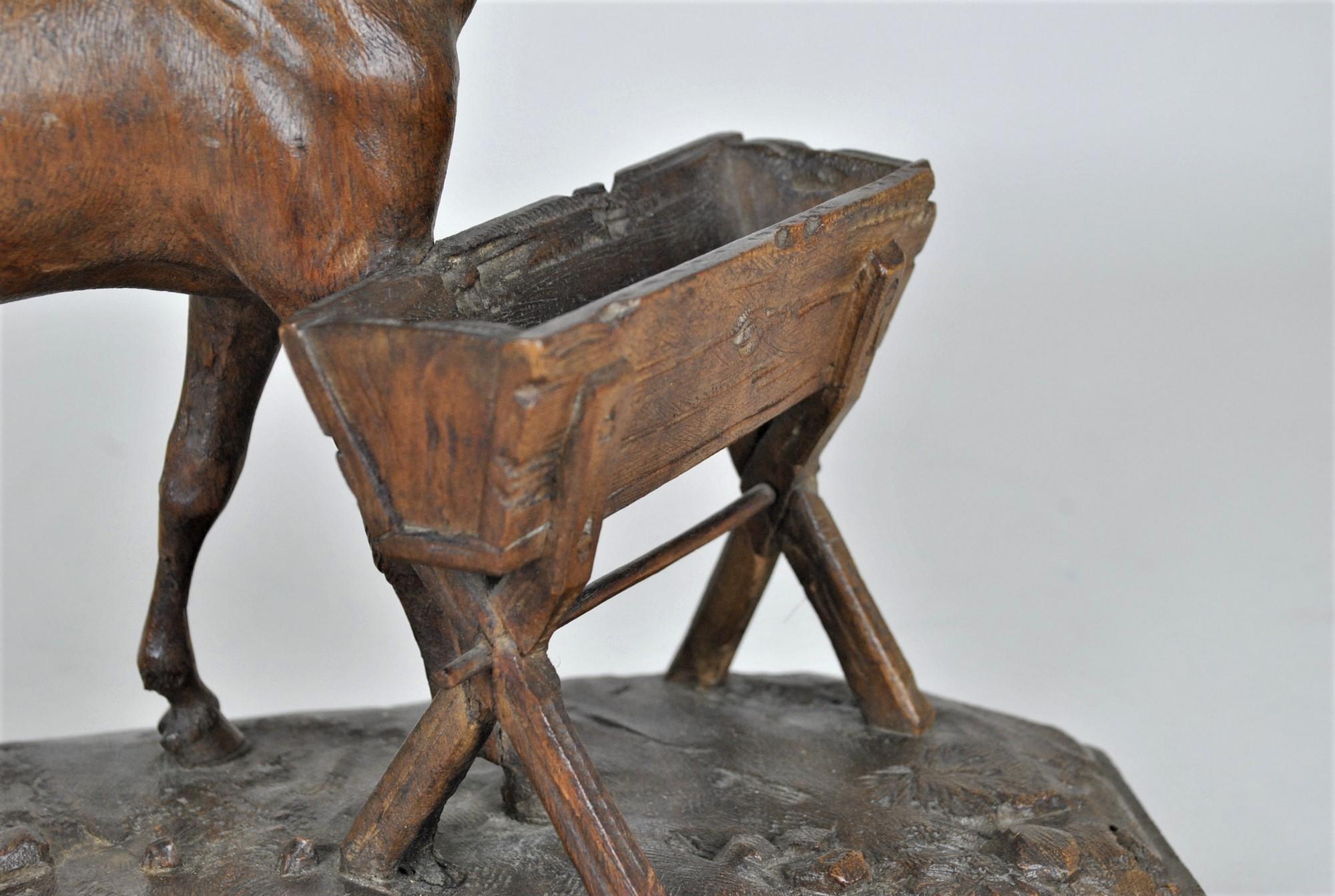 Carved Wooden Horse, Black Forest, 19th Century For Sale 4