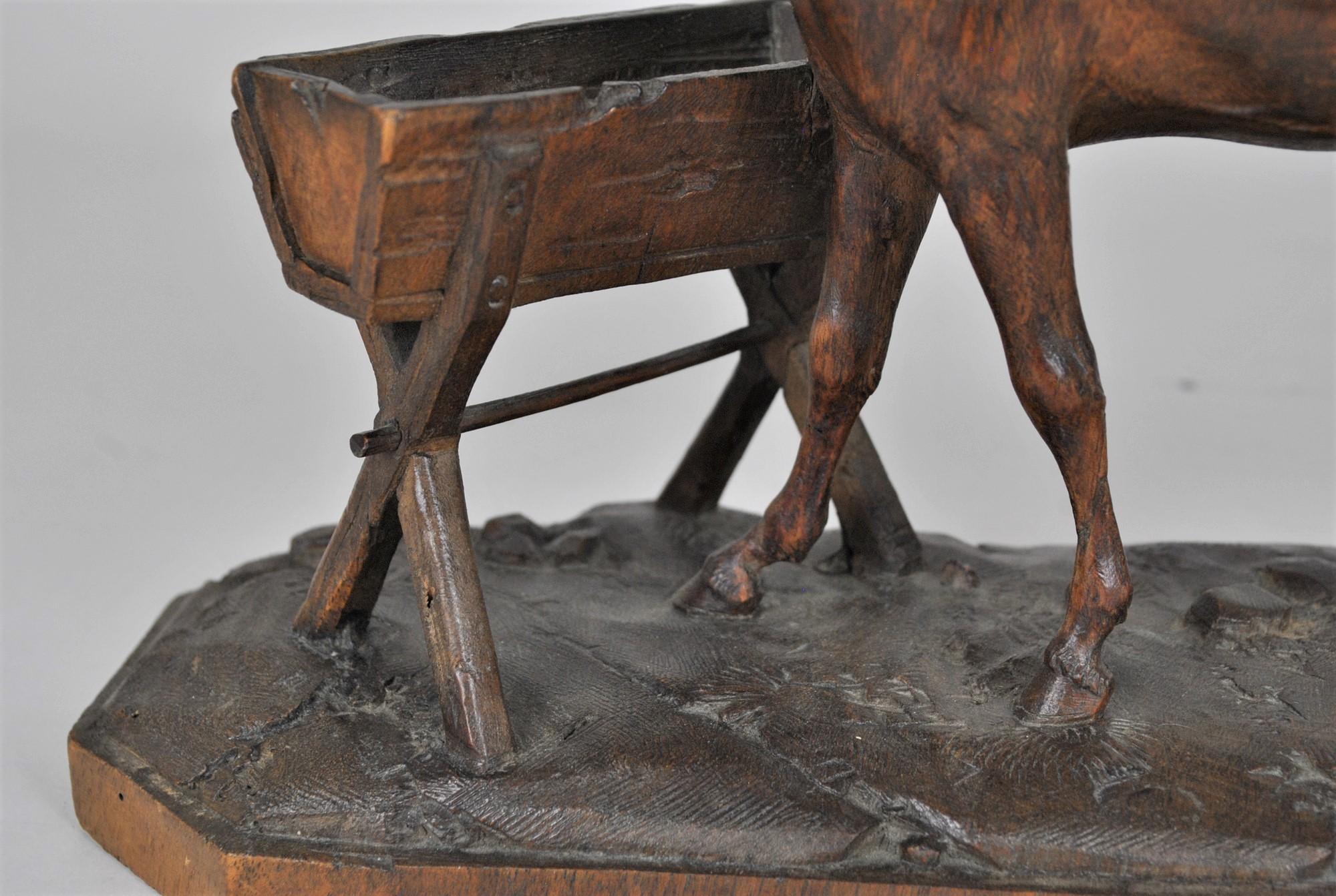 Carved Wooden Horse, Black Forest, 19th Century For Sale 2