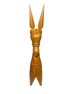 Carved Wooden Horse Sculpture