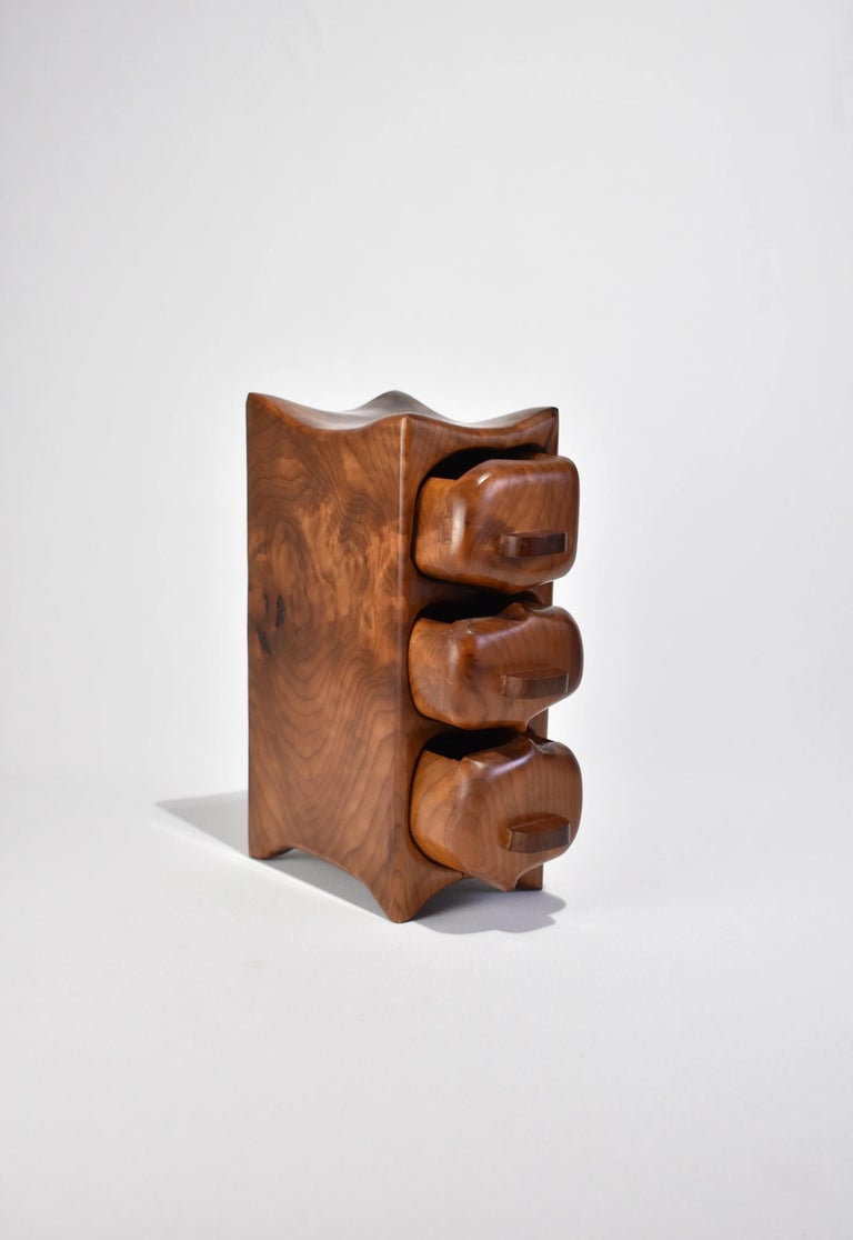 Pair of Hand-Carved Wooden Jewelry Boxes main image 1