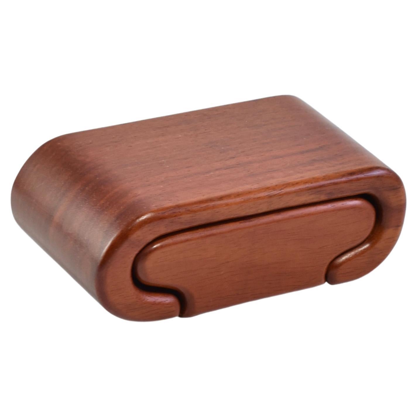 Handmade Sculptural Pivoting Wooden Jewelry Box by Kellams Studio at