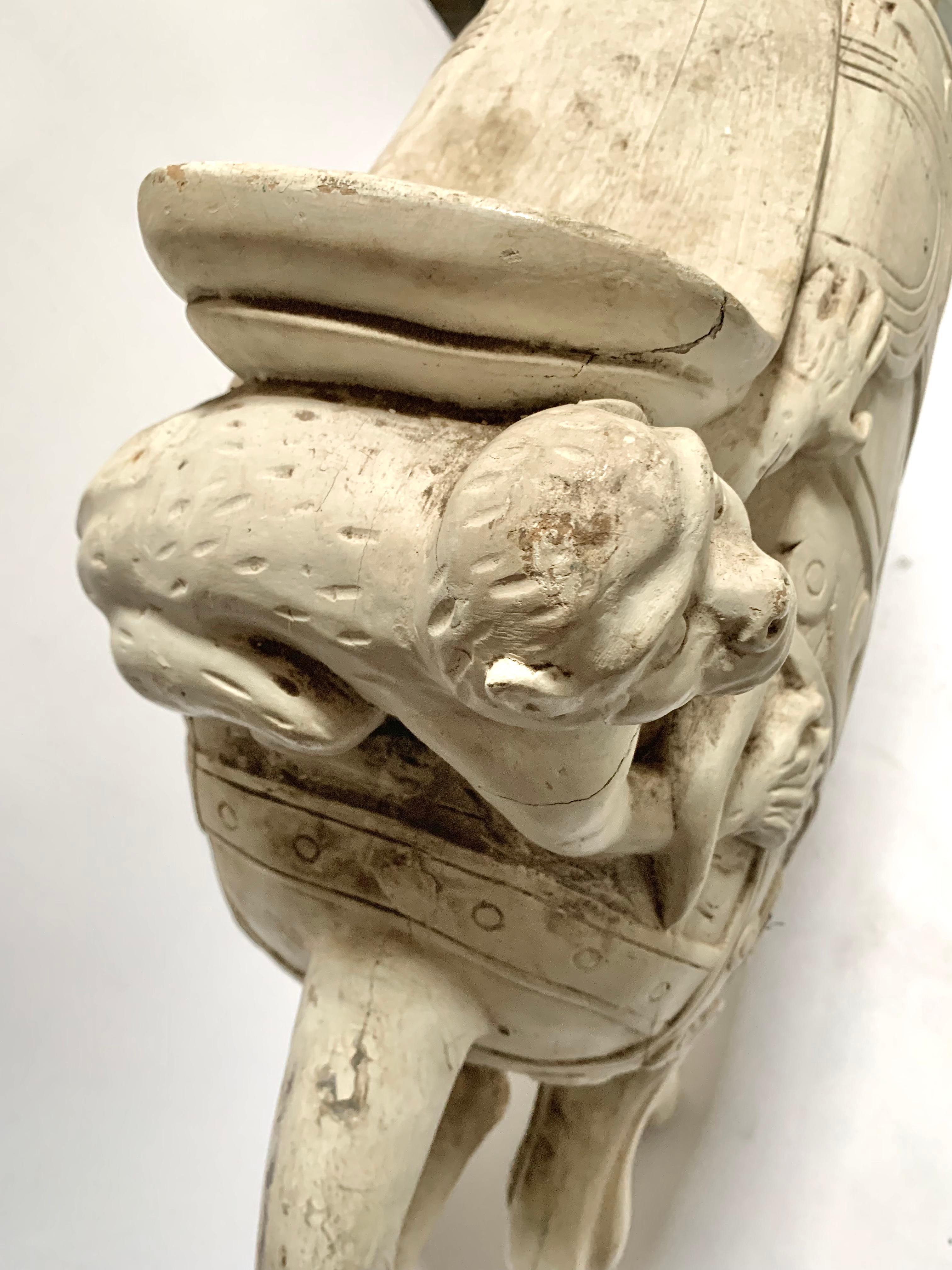 Geschnitzte Jugendstil-Karousel Kamel aus Holz. im Zustand „Relativ gut“ im Angebot in Nantwich, GB