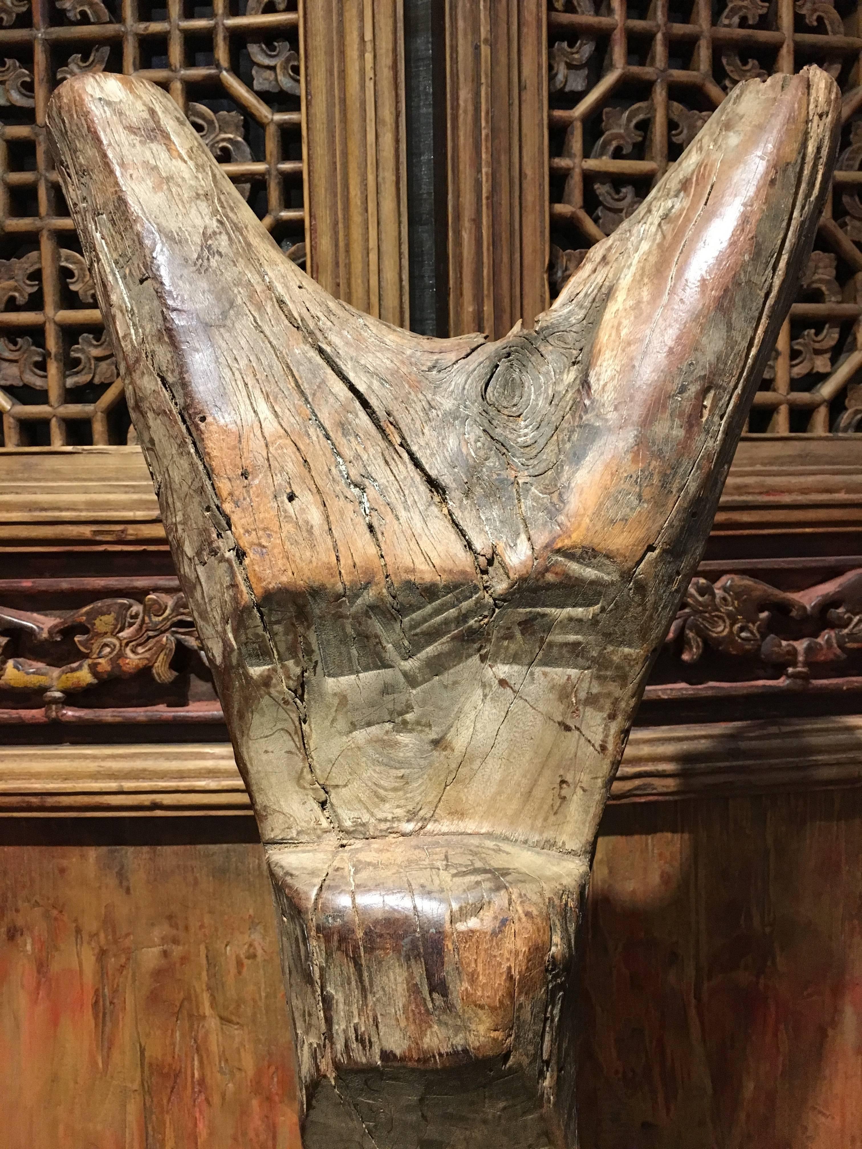 Hand-Carved Carved Wooden Ladder, Dogon People, Mali, 20th Century or Earlier
