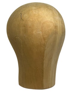 Carved Wooden Milliners Head, Vintage Germany, circa 1960s