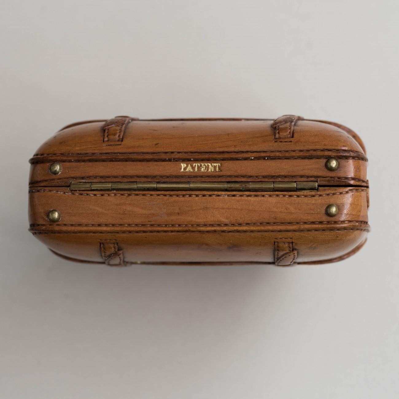 Carved Wooden Miniature Bag, circa 1900 7
