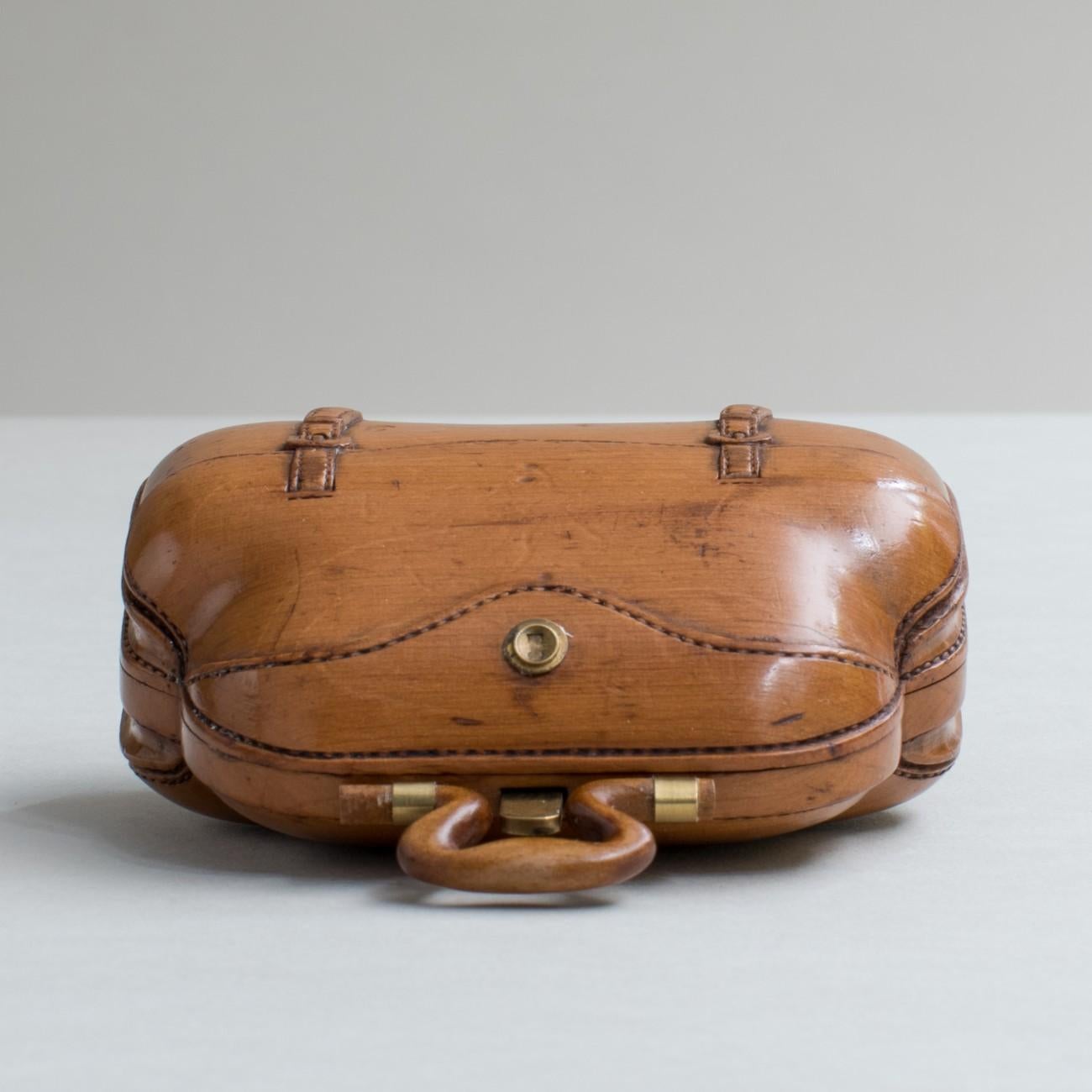 Carved Wooden Miniature Bag, circa 1900 8