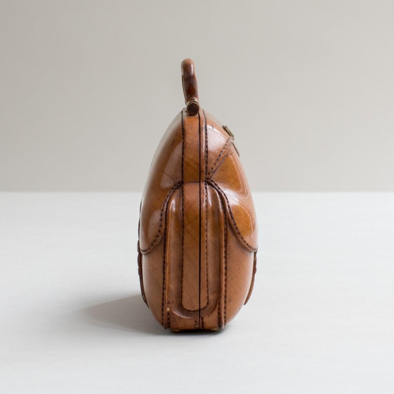 Carved Wooden Miniature Bag, circa 1900 9