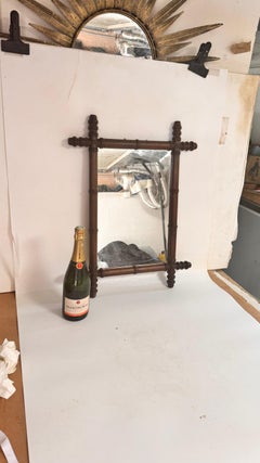 Carved Wooden Mirror — France, 1940s