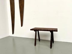 Carved wooden plant stand or coffee table