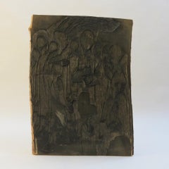 Carved Wooden Print Block by Pauline Jacobsen Christian Soul Decoration