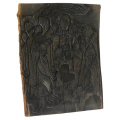 Blocco di stampe in legno intagliato di Pauline Jacobsen Decorazione dell'anima cristiana