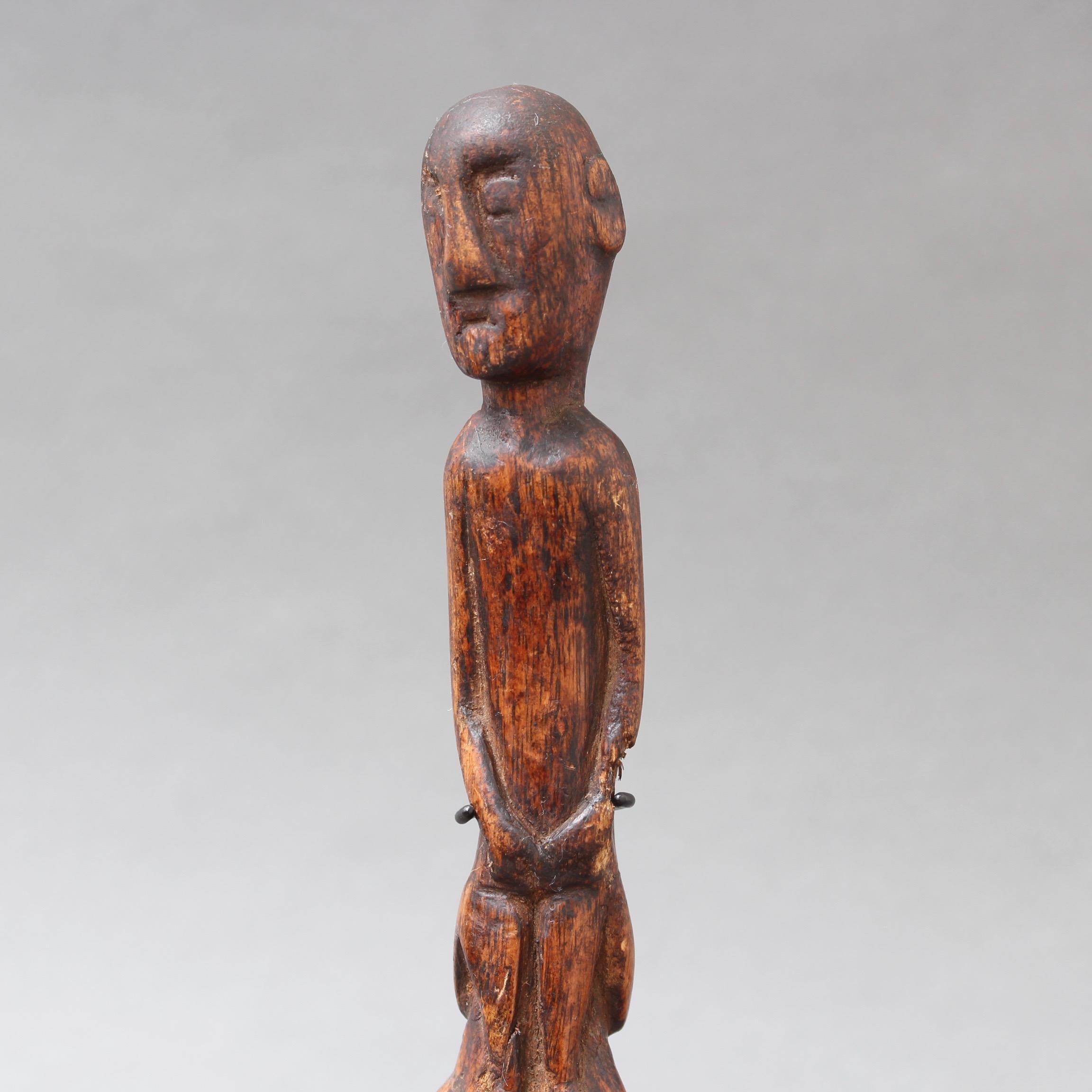 Carved Wooden Slingshot Figure from Timor Island, Indonesia, circa 1970s 3