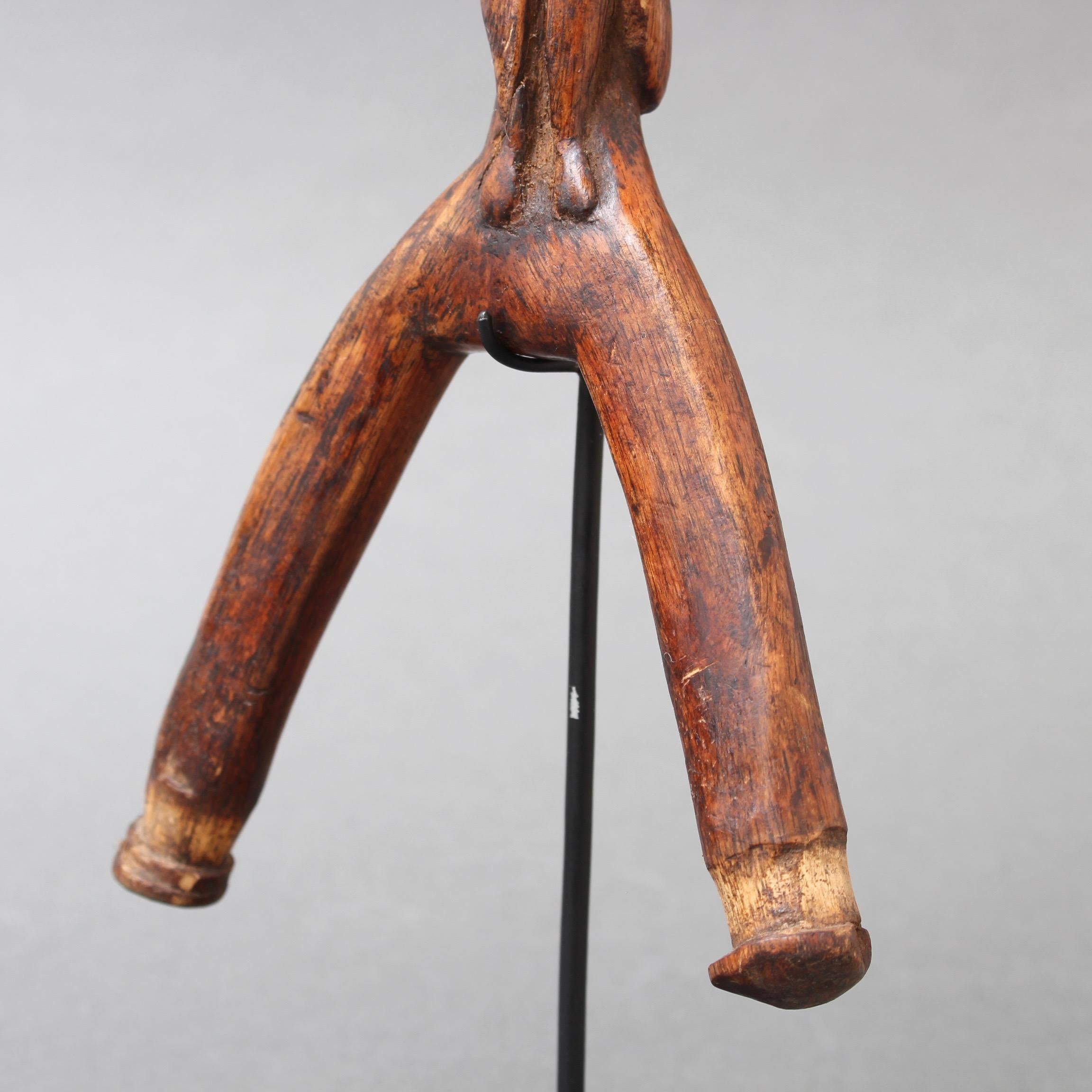 Carved Wooden Slingshot Figure from Timor Island, Indonesia, circa 1970s 8