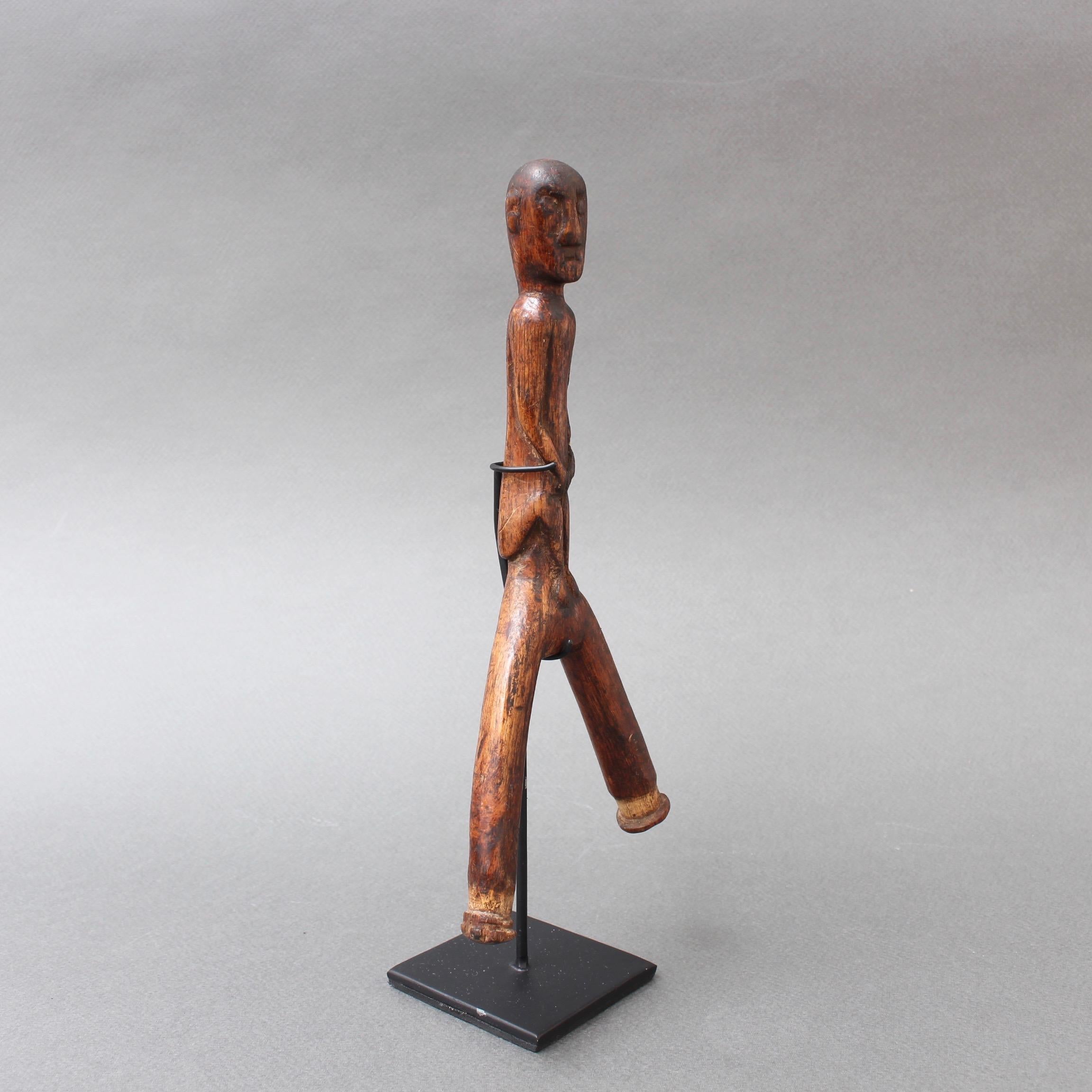 Carved Wooden Slingshot Figure from Timor Island, Indonesia, circa 1970s 1