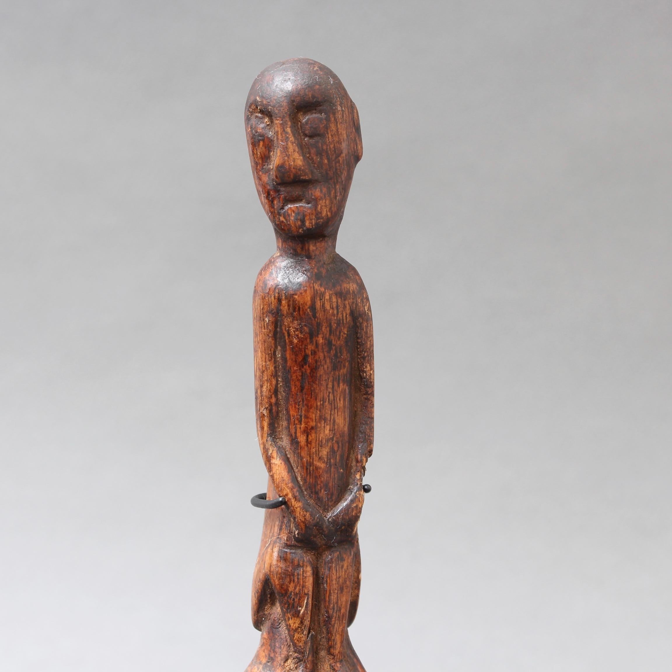 Carved Wooden Slingshot Figure from Timor Island, Indonesia, circa 1970s 2