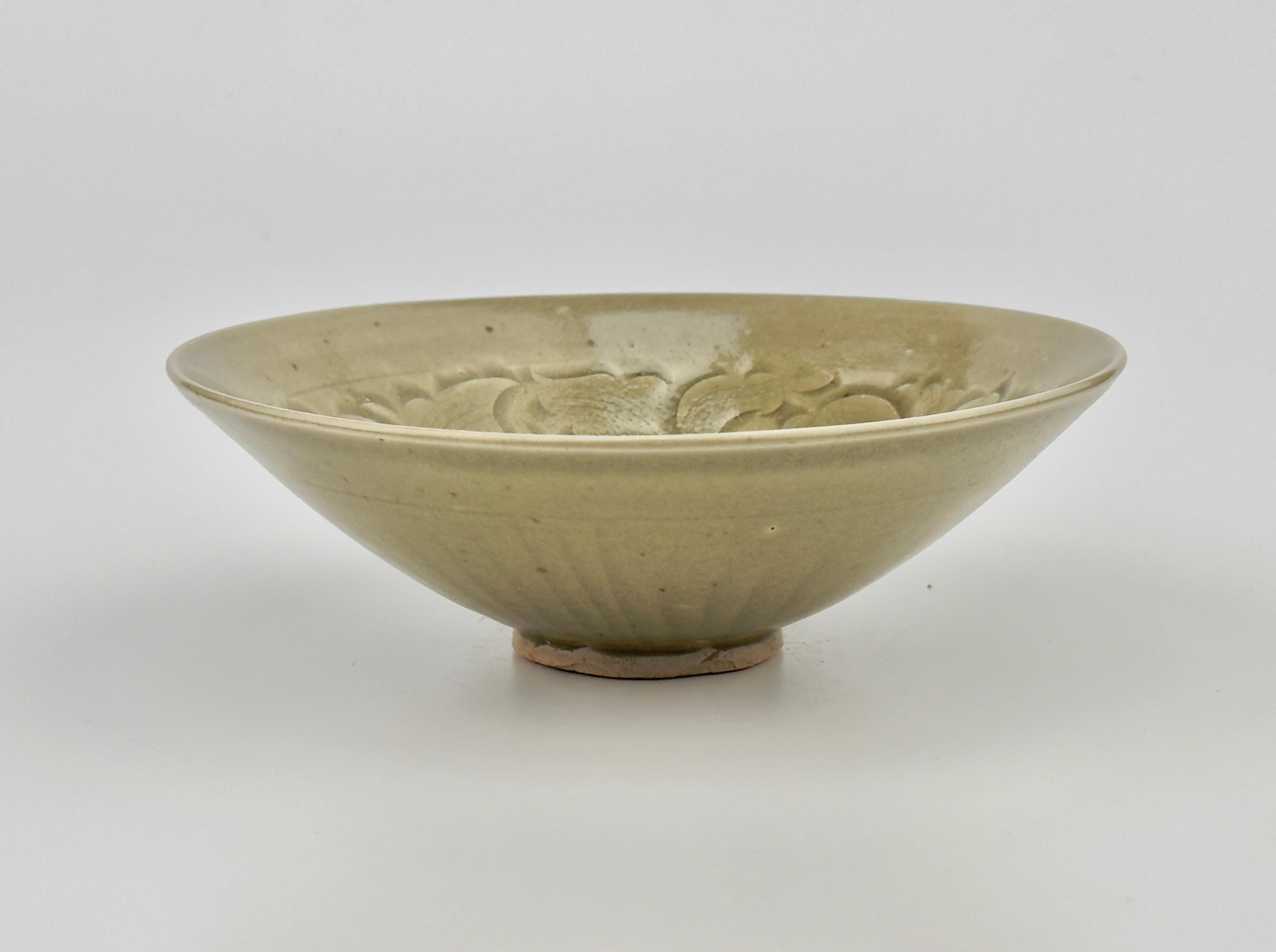 Chinese Carved 'Yaozhou' Celadon-Glazed Bowl, Song Dynasty For Sale