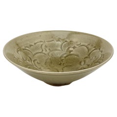 Antique Carved 'Yaozhou' Celadon-Glazed Bowl, Song Dynasty
