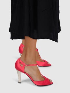 Carvela Red Crystal Embellished Sandals Size IT 39