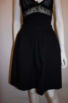 Carven Black Cotton Skirt