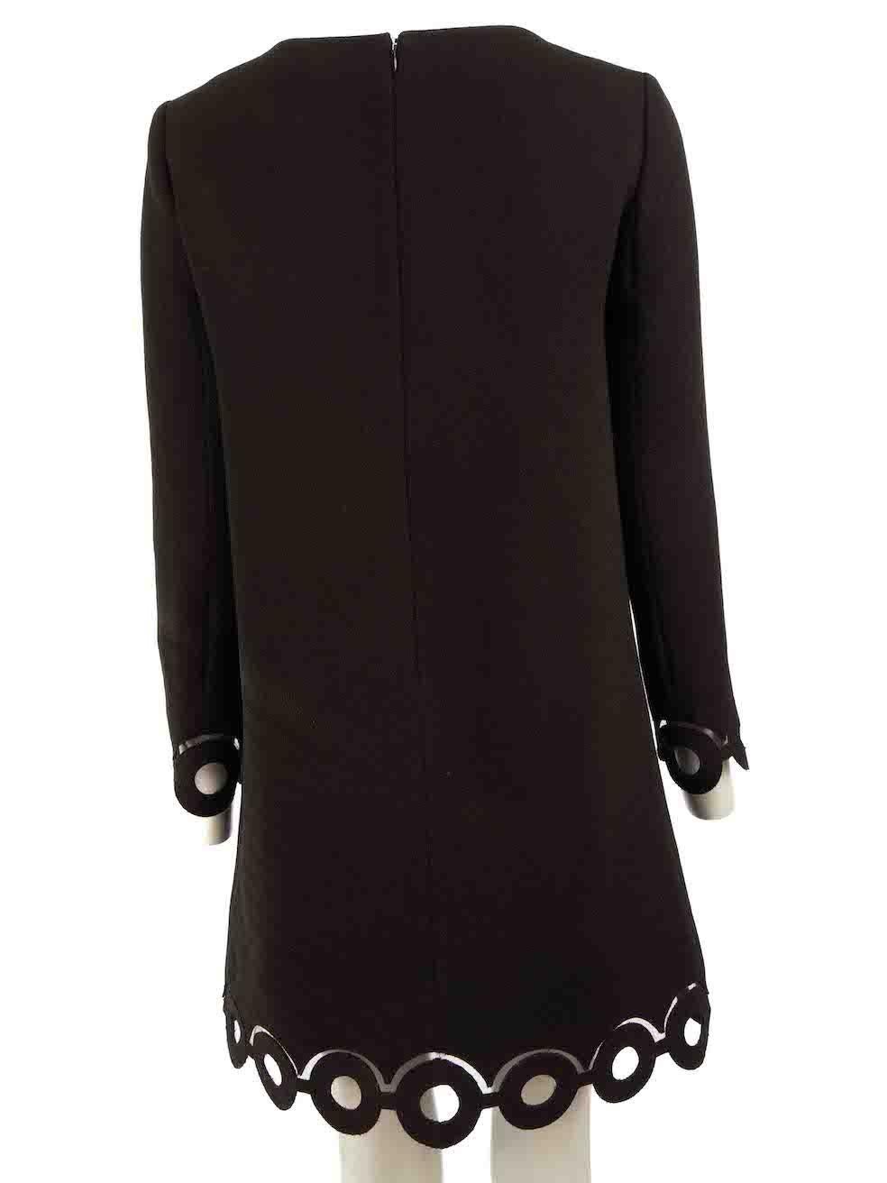 Carven Black Cut Out Ring Hem Mini Dress Size S In Excellent Condition For Sale In London, GB
