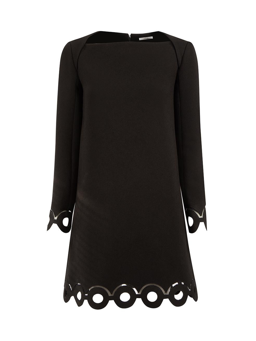 Carven Black Cut Out Ring Hem Mini Dress Size S For Sale