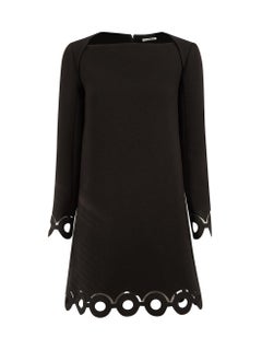 Carven Black Cut Out Ring Hem Mini Dress Size S