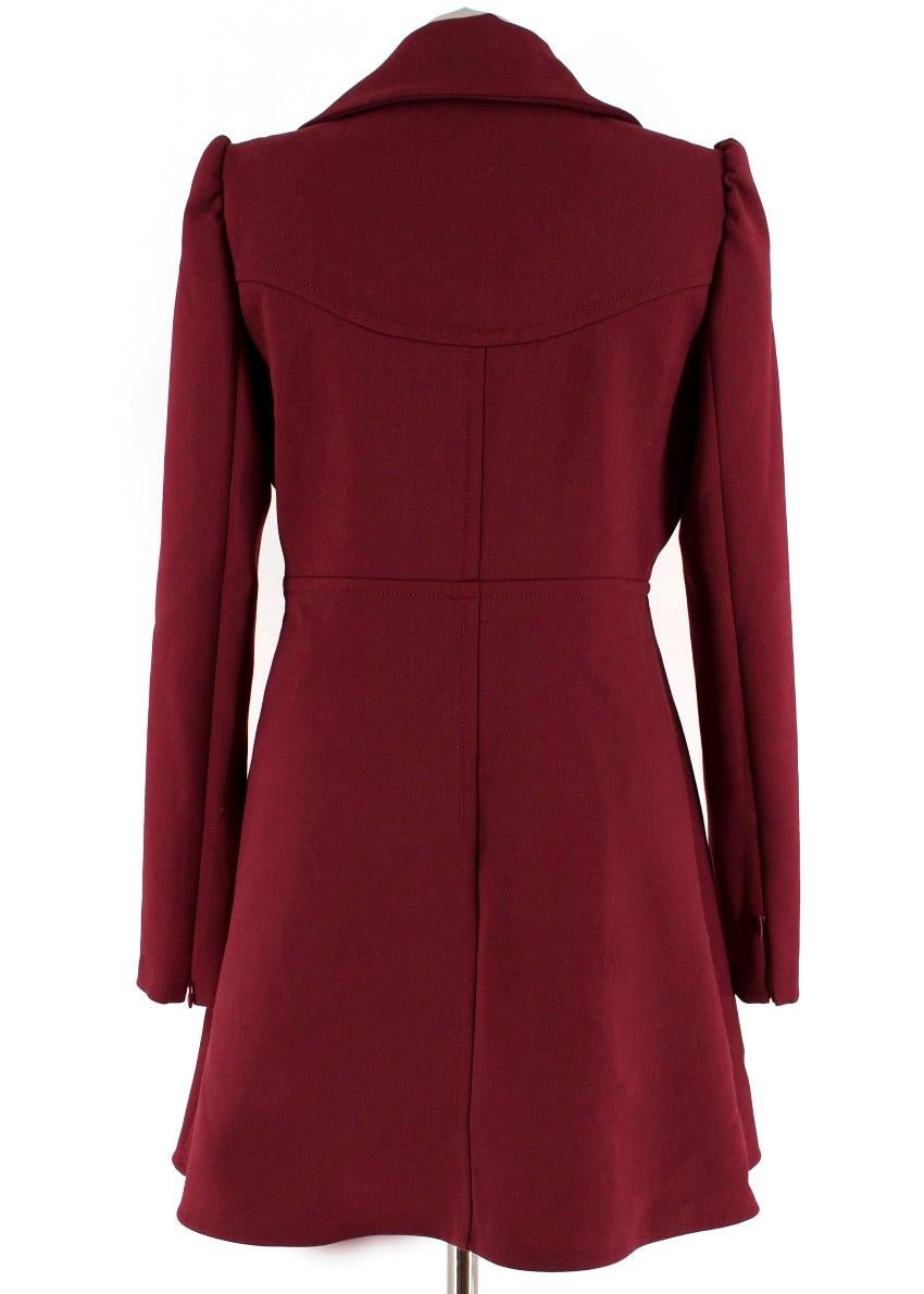 Carven Burgundy Zip-Front Dress (Rot) im Angebot